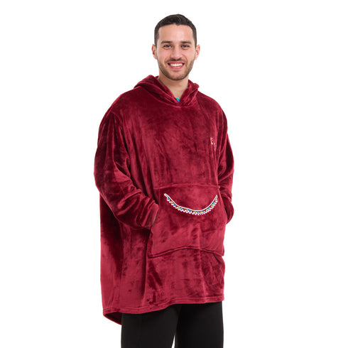 Snuggs Blanket Hoodie Dark Red مدفع رمضان